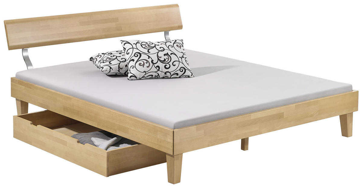 BETT 180/200 cm  in Buchefarben   - Buchefarben, Design, Holz (180/200cm) - Hasena