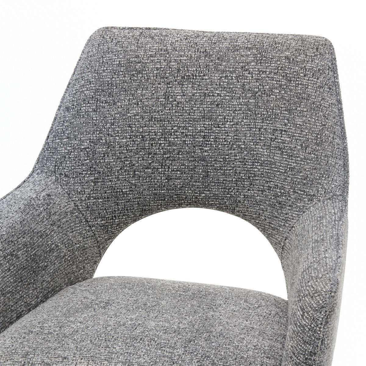 OTOČNÁ ŽIDLE, tkaná látka, černá, tmavě šedá - černá/tmavě šedá, Moderní, kov/textil (59/83-90/61,5cm) - MID.YOU
