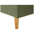 ECKSOFA in Flachgewebe Olivgrün - Eiche Wotan/Olivgrün, KONVENTIONELL, Holz/Textil (255/157cm) - Carryhome
