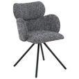 ARMLEHNSTUHL   Webstoff  Schwarz  - Schwarz, Design, Textil/Metall (56/84,5/61cm) - Carryhome