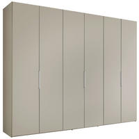 DREHTÜRENSCHRANK inkl. Zubehör 298/240/63 cm,  in Sandfarben, 6 Tür(en)  - Sandfarben/Alufarben, Design, Holzwerkstoff/Metall (298/240/63cm) - Dieter Knoll