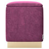 HOCKER Samt Lila  - Lila/Goldfarben, LIFESTYLE, Textil (37/44/37cm) - Playboy