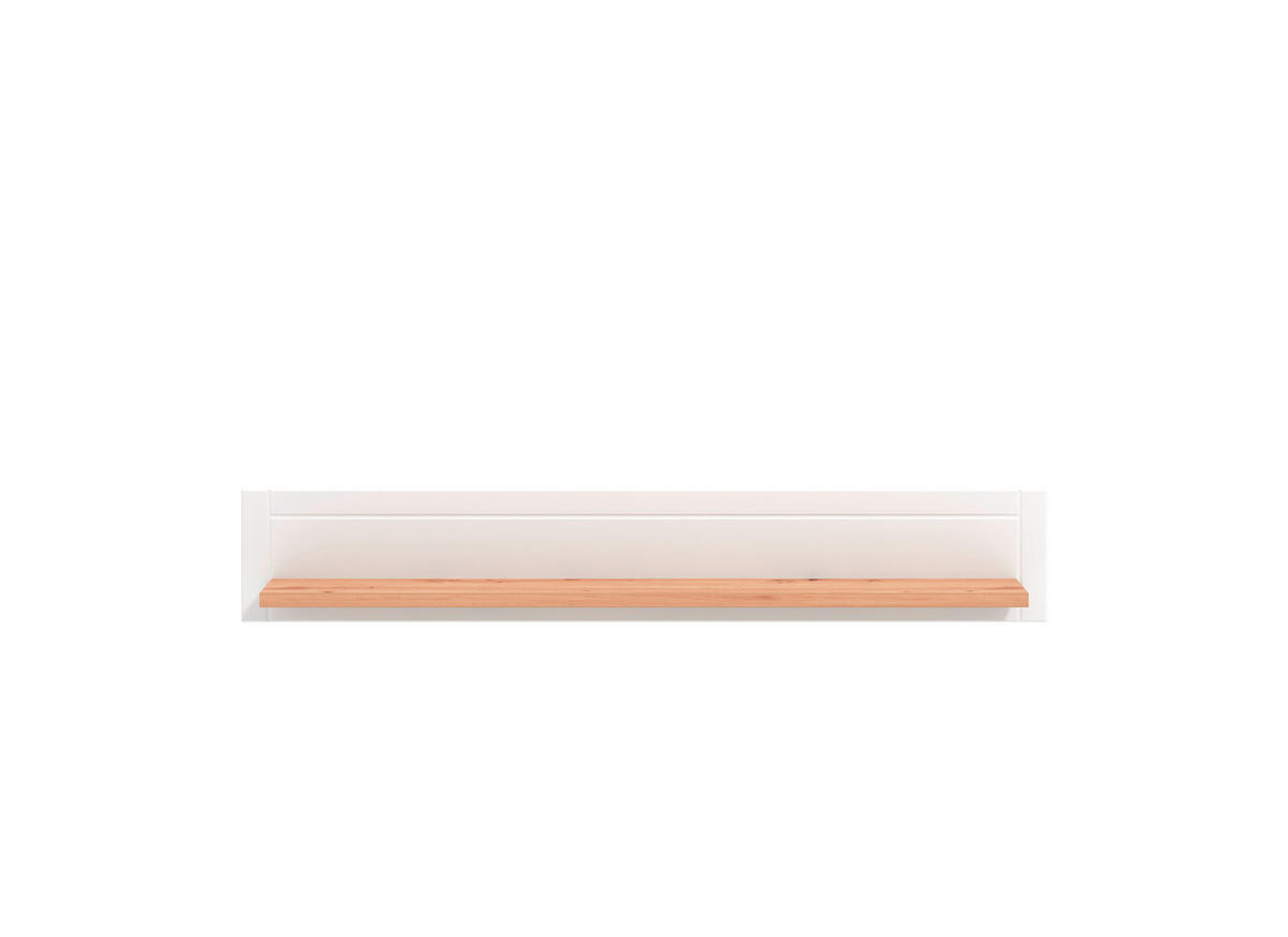 NÁSTĚNNÝ REGÁL, bílá, dub artisan, 146/24/20 cm - bílá/dub artisan, Basics, kompozitní dřevo (146/24/20cm) - Landscape