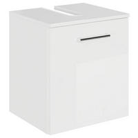 WASCHBECKENUNTERSCHRANK 45/49,8/38,3 cm  - Chromfarben/Weiß Hochglanz, KONVENTIONELL, Holzwerkstoff/Metall (45/49,8/38,3cm) - Sadena