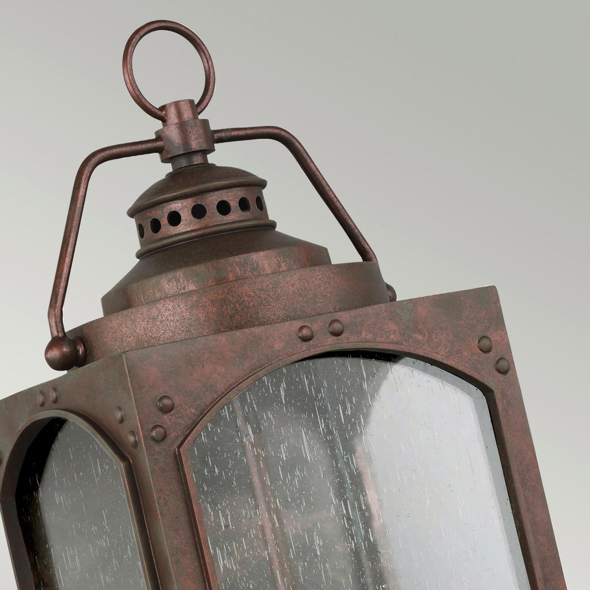 VÄGGLAMPA UTOMHUS - kopparfärgad, Klassisk, glas/plast (22.5/21,9/51cm) - Elstead Lighting