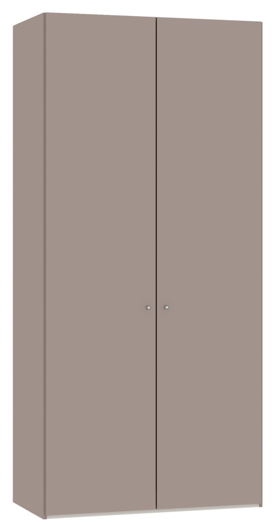 DREHTÜRENSCHRANK 102/220/59 cm 2-türig Hellbraun  - Hellbraun/Silberfarben, Design, Holzwerkstoff/Metall (102/220/59cm) - Jutzler