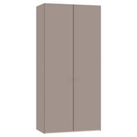DREHTÜRENSCHRANK 102/220/59 cm 2-türig Hellbraun  - Hellbraun/Silberfarben, Design, Holzwerkstoff/Metall (102/220/59cm) - Jutzler