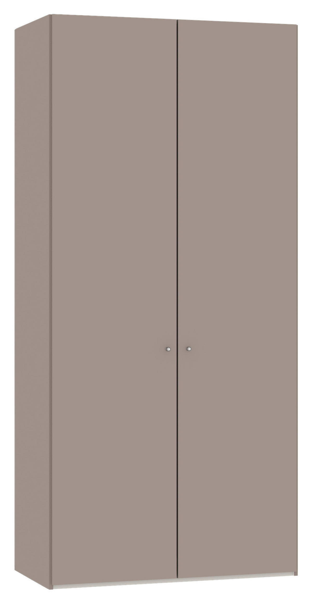 DREHTÜRENSCHRANK 102/220/59 cm 2-türig Hellbraun  - Hellbraun/Silberfarben, Design, Holzwerkstoff/Metall (102/220/59cm) - Jutzler
