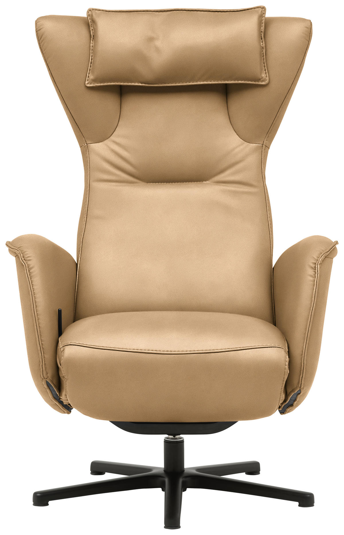 RELAXSESSEL Leder Honig  - Schwarz/Honig, Design, Leder/Metall (75/106/86cm) - Valdera