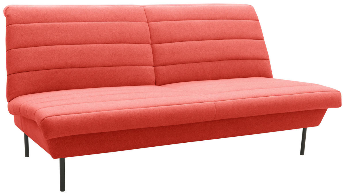 2-SITZER-SOFA Orange  - Schwarz/Orange, Design, Textil/Metall (185/92/103cm) - LOOKS by W.Joop