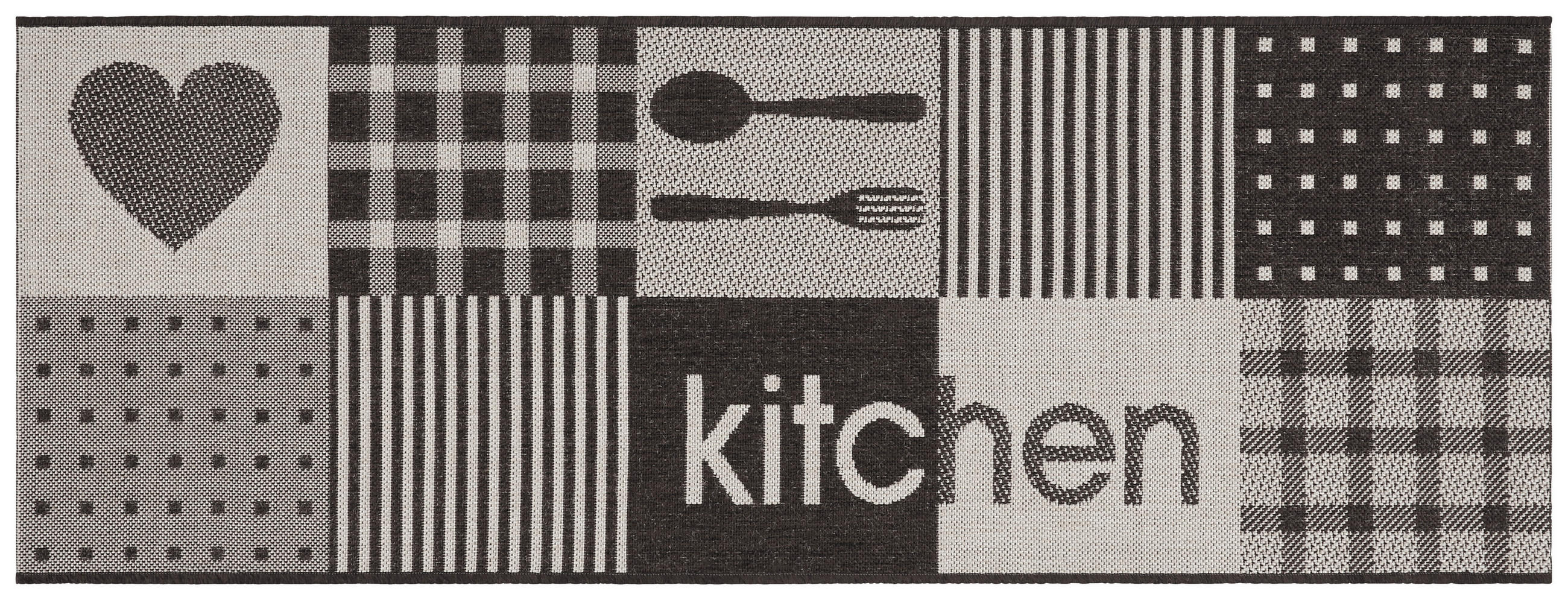 Teppich Läufer Küche Grau Kitchen 80x200 Cm