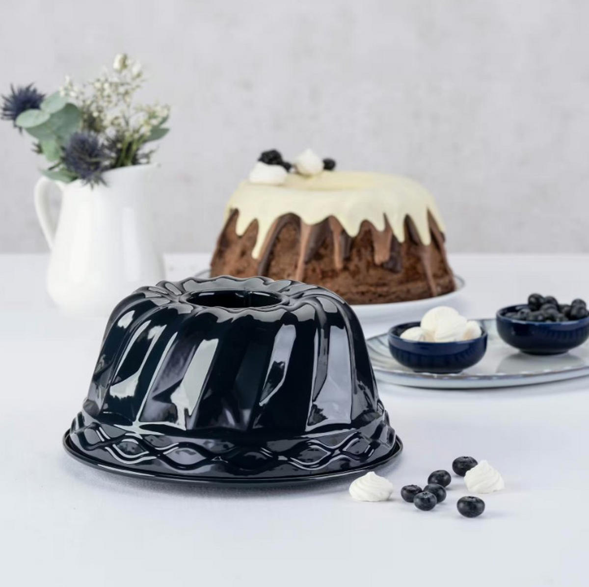 GUGELHUPFFORM 22 cm  - Blau, Basics, Metall (22cm) - Dr.Oetker