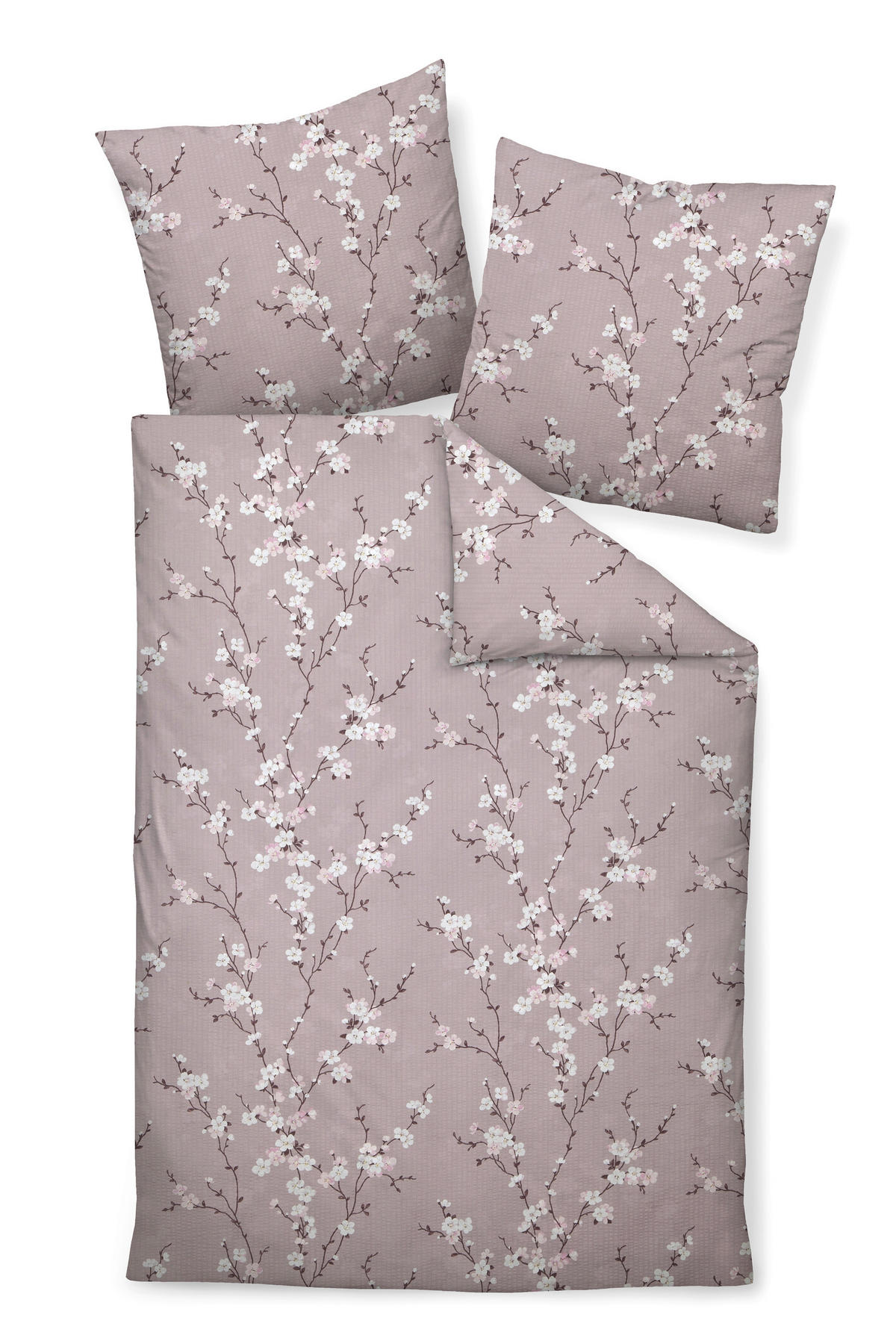 BETTWÄSCHE Tango Seersucker 135/200 cm  - Beere/Lila, Trend, Textil (135/200cm) - Janine