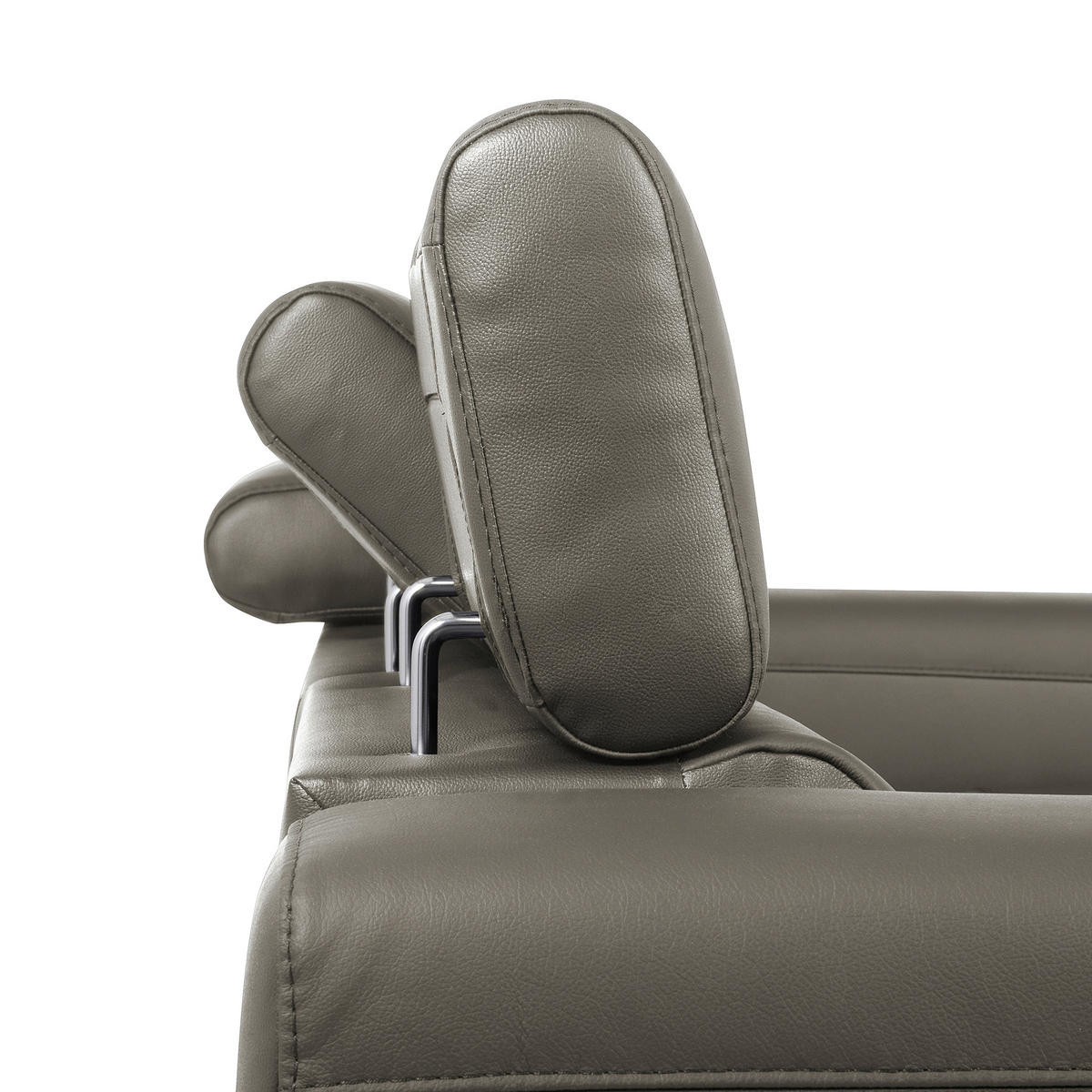 ECKSOFA  in Lederlook Echtleder Schlammfarben  - Schlammfarben/Schwarz, Design, Leder/Textil (173/247cm) - Livetastic