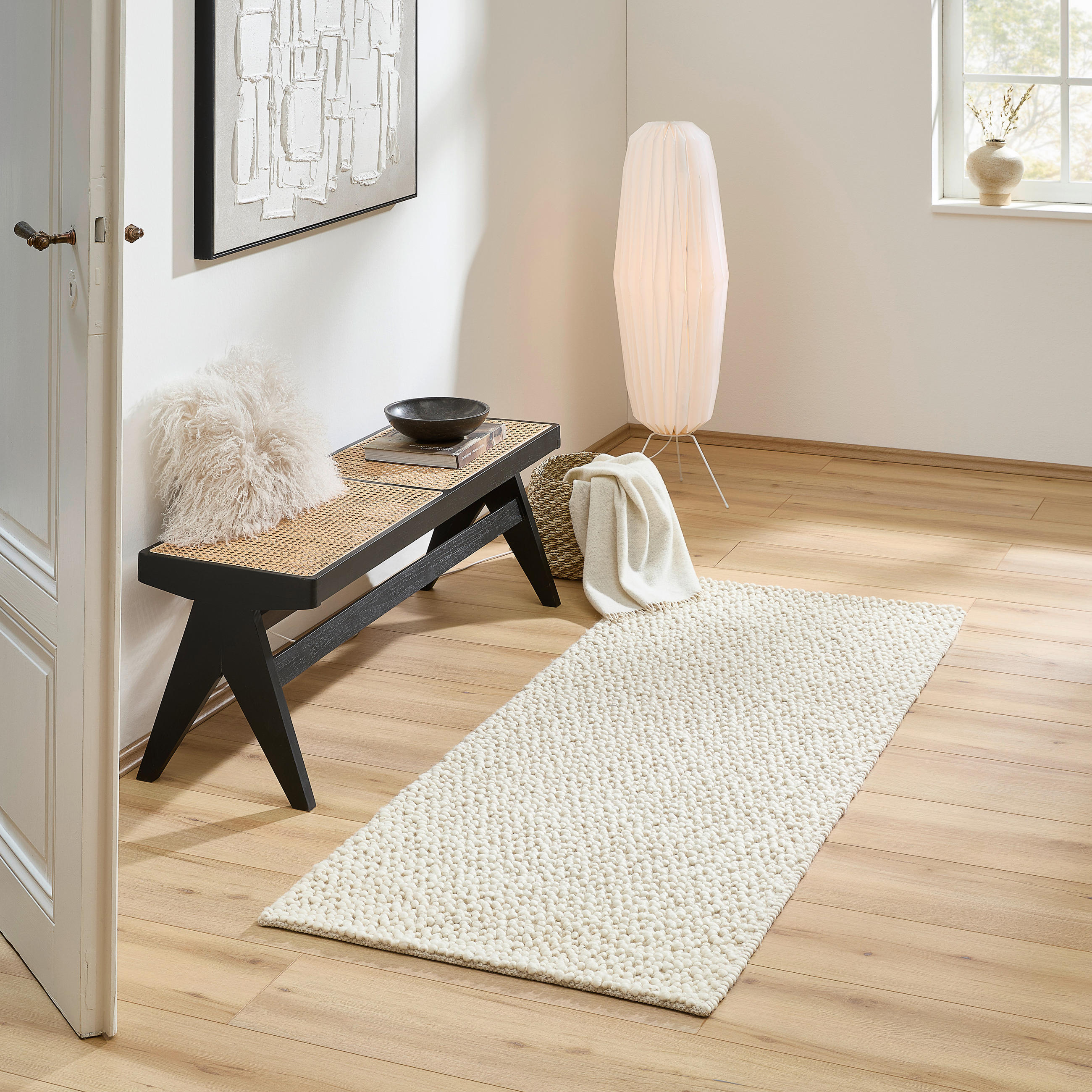 LÄUFER 80/200 cm  - Weiß, Natur, Textil (80/200cm) - Linea Natura