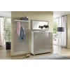 GARDEROBE 3-teilig  in 215/195/37 cm  - Taupe/Weiß, Design, Glas/Holzwerkstoff (215/195/37cm)