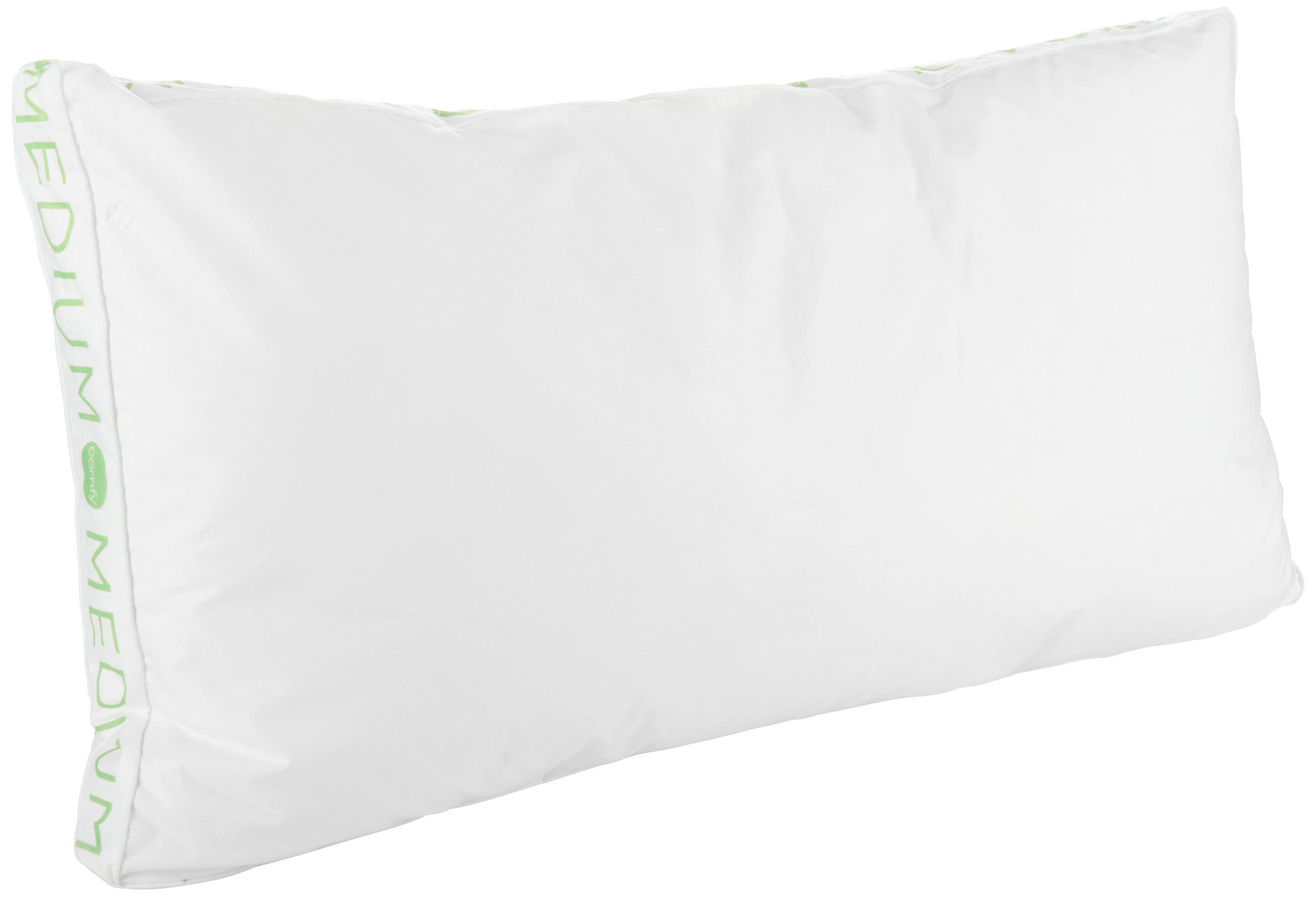 KOPFKISSEN  Comfy Medium  40/80 cm       - Weiß/Grün, Basics, Kunststoff/Textil (40/80cm) - Sleeptex