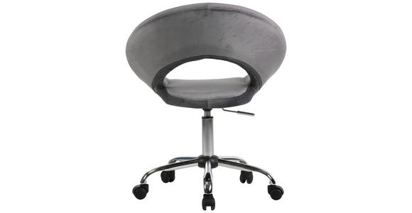 DREHSTUHL Samt Grau, Chromfarben  - Chromfarben/Grau, KONVENTIONELL, Kunststoff/Textil (66/82-94/54cm) - Carryhome
