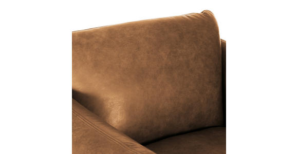SESSEL in Mikrofaser Cognac  - Cognac/Schwarz, KONVENTIONELL, Textil/Metall (100/80/90cm) - Carryhome