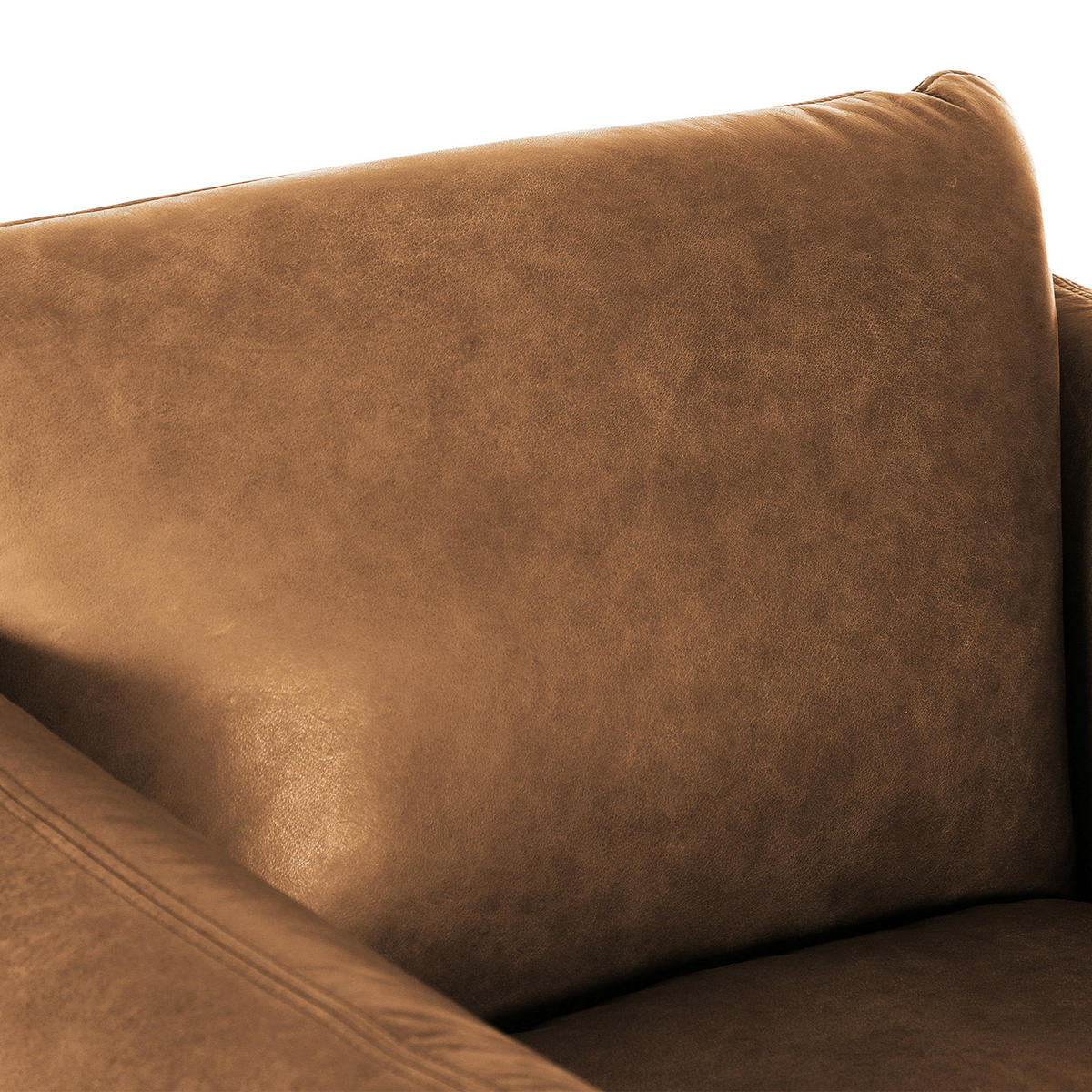 SESSEL in Mikrofaser Cognac  - Cognac/Schwarz, KONVENTIONELL, Textil/Metall (100/80/90cm) - Carryhome