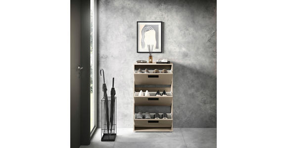 SCHUHKIPPER - Kaschmir/Schwarz, Design, Holzwerkstoff/Kunststoff (59/103/17cm) - Carryhome