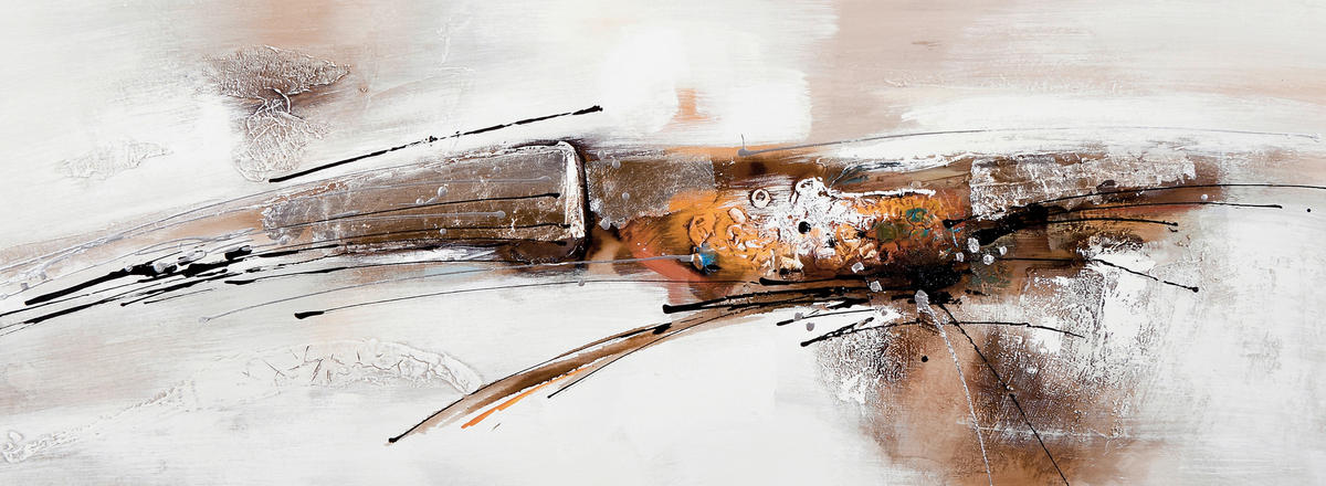 ULJENA SLIKA  150/55 cm       - bijela/smeđa, Design, drvo/tekstil (150/55cm) - Monee