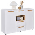 REGAL Eichefarben  - Eichefarben/Schwarz, KONVENTIONELL, Holzwerkstoff/Kunststoff (46/90/40cm) - Hom`in