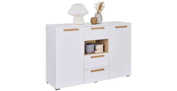 REGAL Eichefarben - Eichefarben/Schwarz, KONVENTIONELL, Holzwerkstoff/Kunststoff (46/90/40cm) - Hom`in