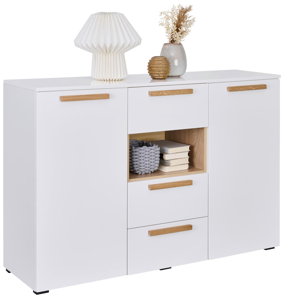 POLC 46/90/40 cm tölgyfa  - fekete/tölgyfa, Konventionell, műanyag/faalapú anyag (46/90/40cm) - Hom`in