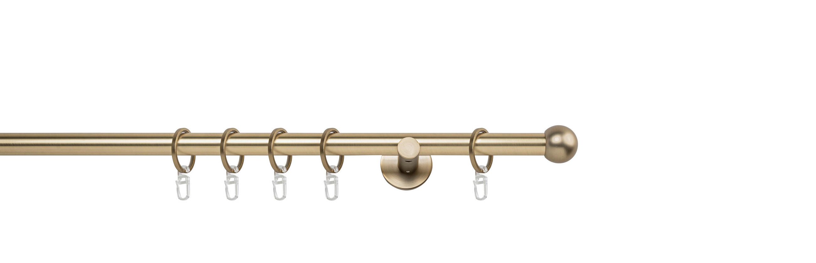 VORHANGSTANGENSET  160 cm  - Goldfarben, Basics, Metall (160cm)