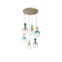 HÄNGELEUCHTE Luce Ambiente e Design 57/235,5 cm   - Goldfarben/Multicolor, LIFESTYLE, Glas/Metall (57/235,5cm)
