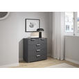 KOMMODE  in 80/81/42 cm  - Dunkelgrau, Design, Holzwerkstoff/Metall (80/81/42cm) - Carryhome
