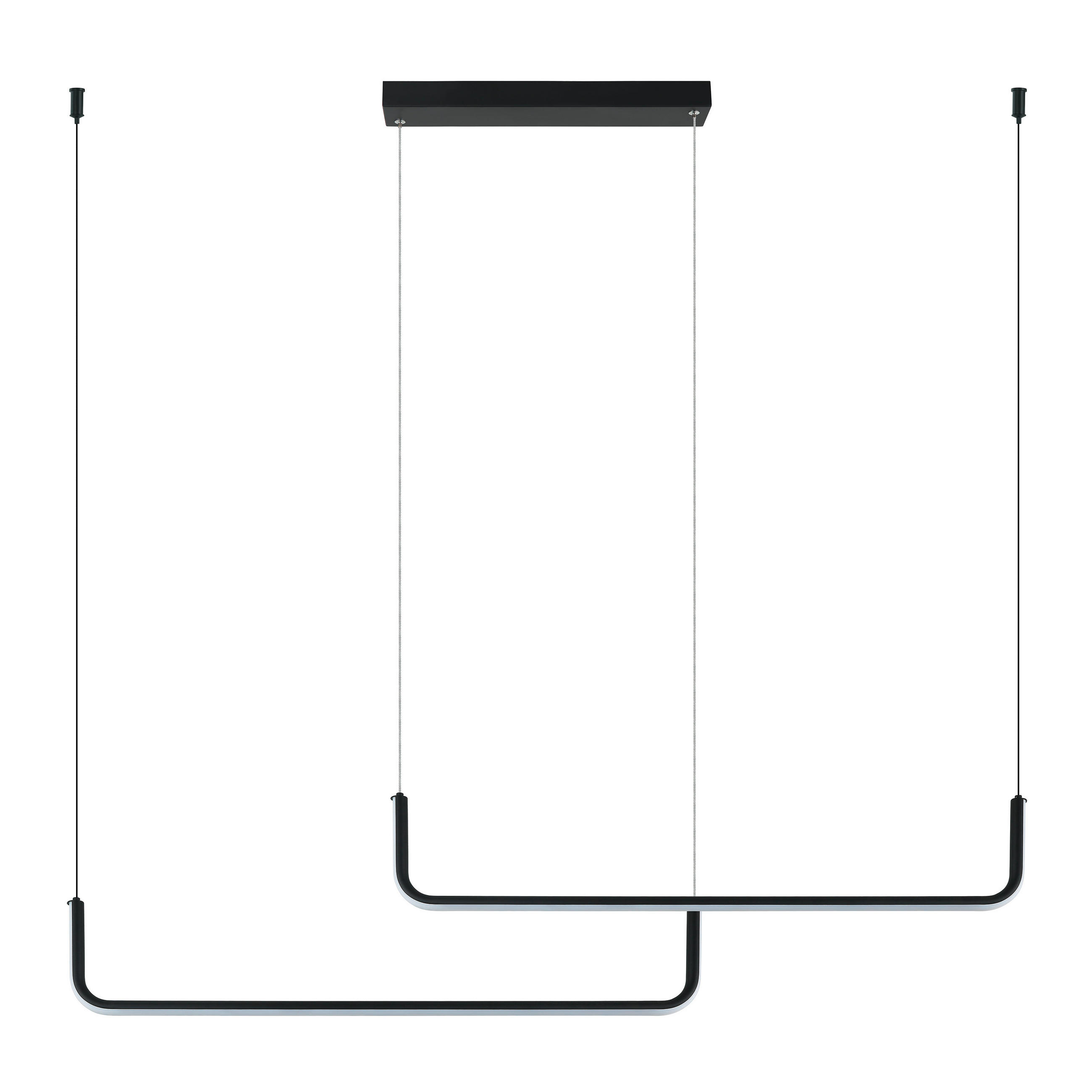 HÄNGELEUCHTE 120/42/180 cm    - Schwarz, Design, Metall (120/42/180cm)