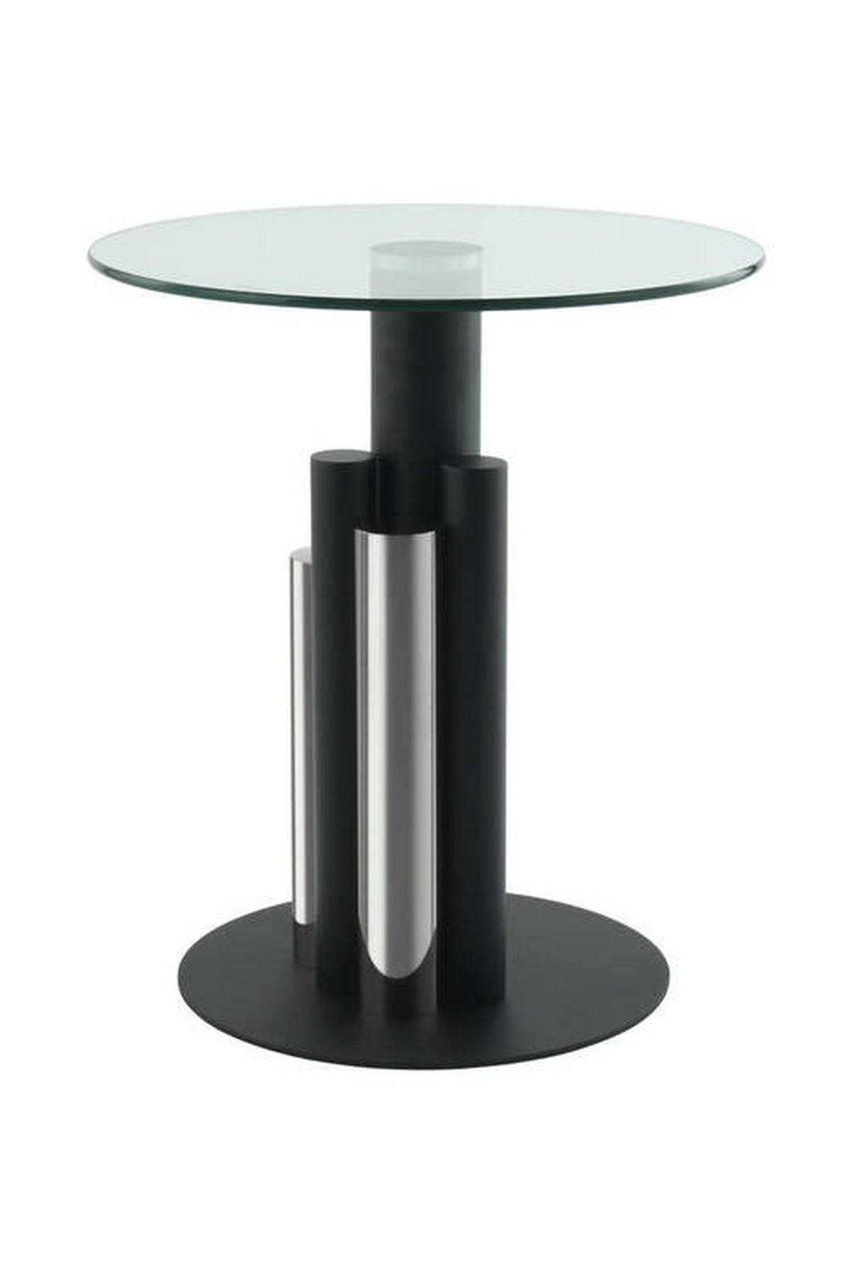 BEISTELLTISCH in Metall, Glas 46/46/52 cm  - Silberfarben, Modern, Glas/Metall (46/46/52cm) - Kayoom