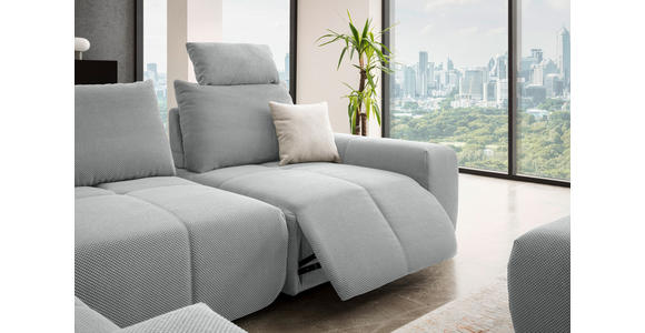ECKSOFA  in Velours Grau  236/326 cm  - Schwarz/Grau, Design, Kunststoff/Textil (236/326cm) - Xora