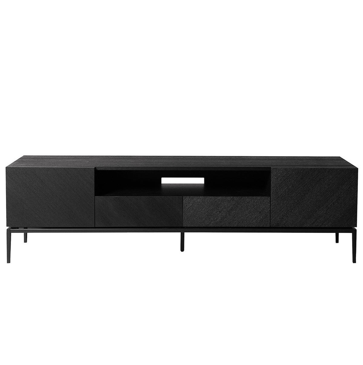 NIZKA OMARICA črna  - črna, Trendi, kovina/leseni material (180/50/40cm) - home24