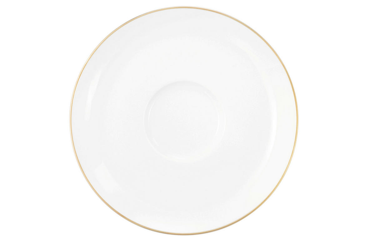 UNTERTASSE Liberty  16,5 cm   - Goldfarben/Weiß, Basics, Keramik (16,5cm) - Seltmann Weiden