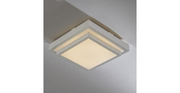 LED-DECKENLEUCHTE 30/30 cm   - Alufarben/Weiß, Basics, Kunststoff/Metall (30/30cm) - Novel