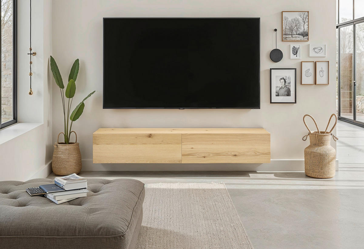 LOWBOARD  in  - Naturfarben, Design, Holz/Holzwerkstoff (180/33/30cm) - MID.YOU