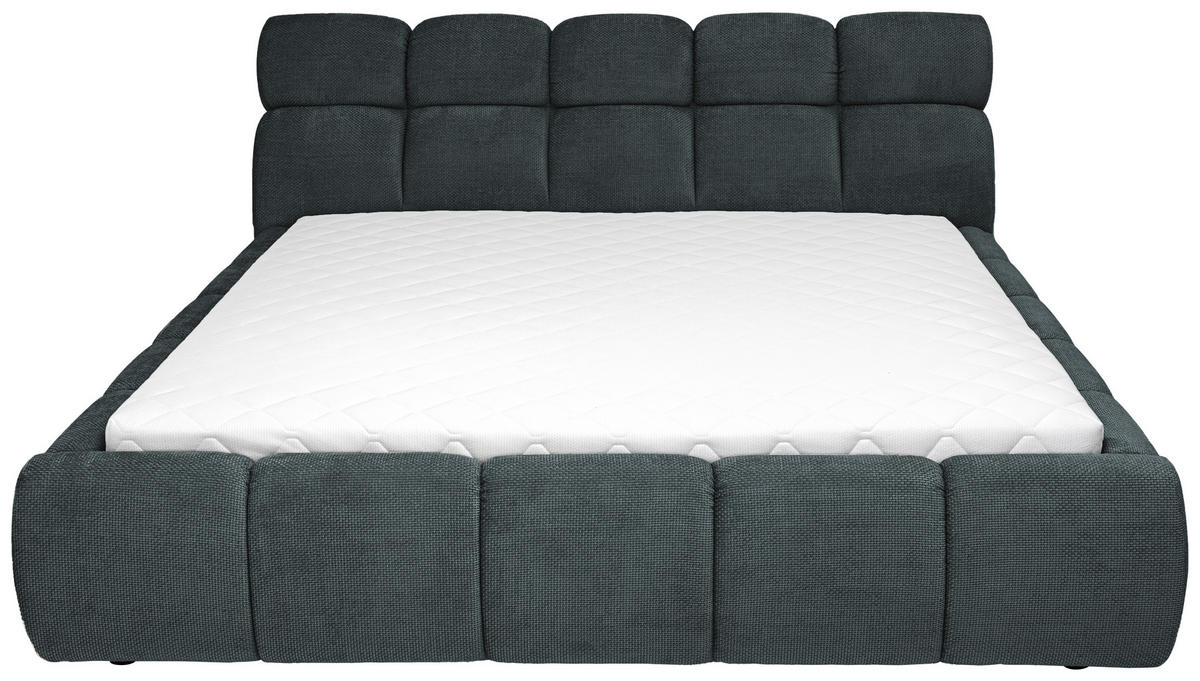 POLSTERBETT 160/200 cm  in Petrol, Graublau  - Graublau/Petrol, Design, Kunststoff/Textil (160/200cm) - Esposa