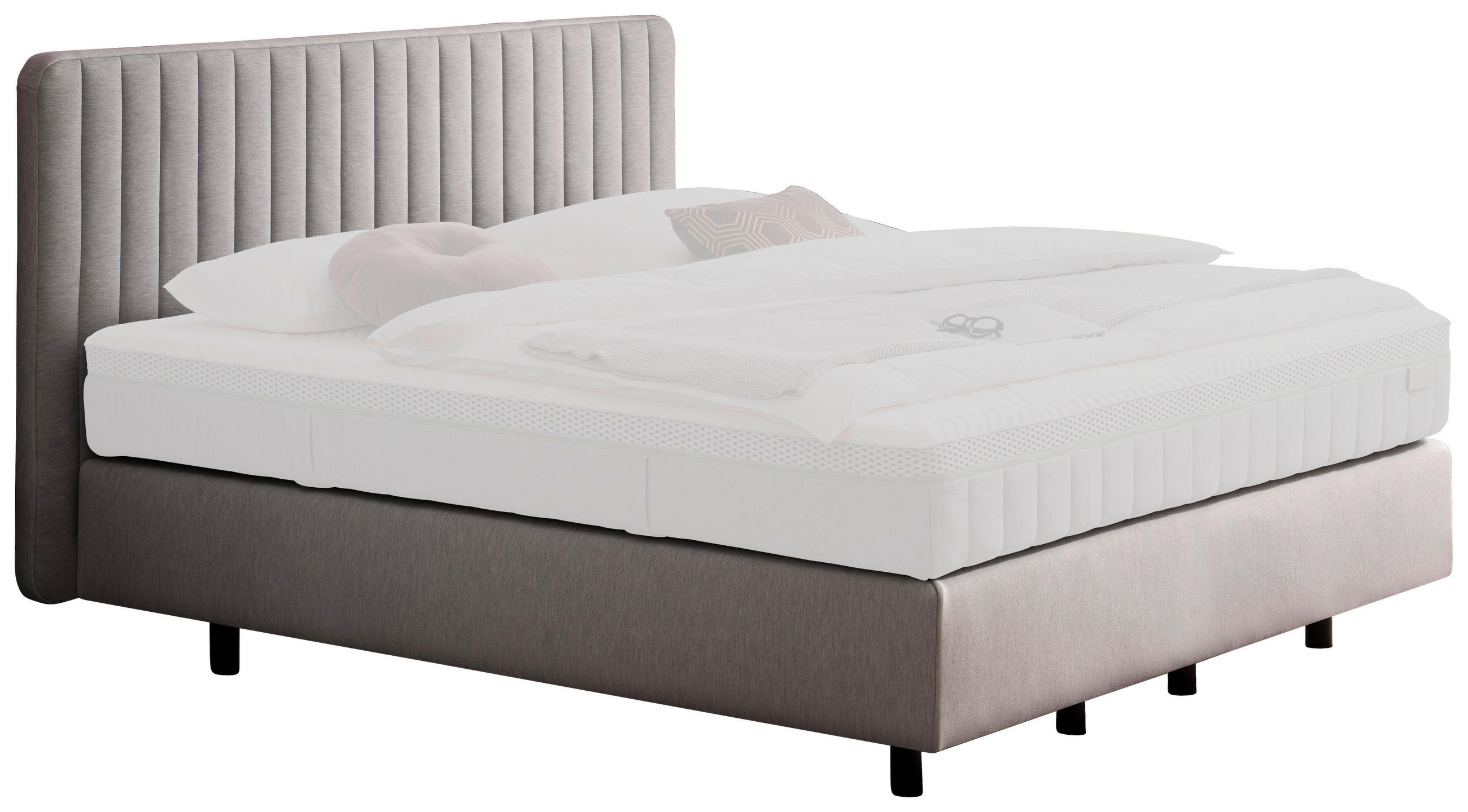 BOXSPRINGBETTUNTERBAU 200/200 cm  in Hellgrau  - Anthrazit/Hellgrau, Basics, Holz/Holzwerkstoff (200/200cm) - Irisette