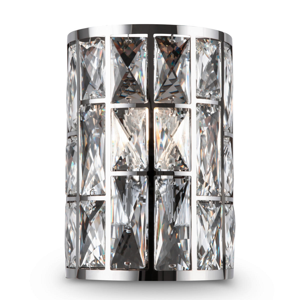 WANDLEUCHTE - Chromfarben/Transparent, Trend, Glas/Metall (14.7/10/21.2cm) - MAYTONI