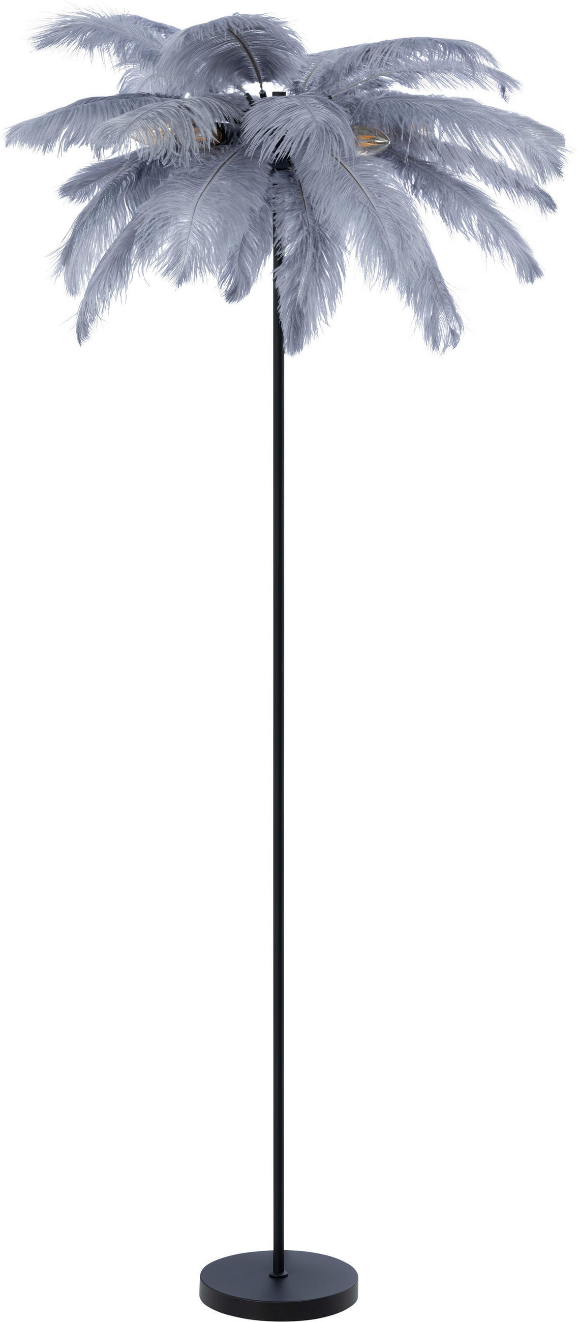 STEHLEUCHTE 55/160 cm    - Schwarz/Grau, Trend, Textil/Metall (55/160cm) - Novel