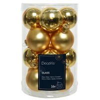 CHRISTBAUMKUGEL-SET 3,5 cm 16-teilig  - Goldfarben, LIFESTYLE, Glas (3,5cm)