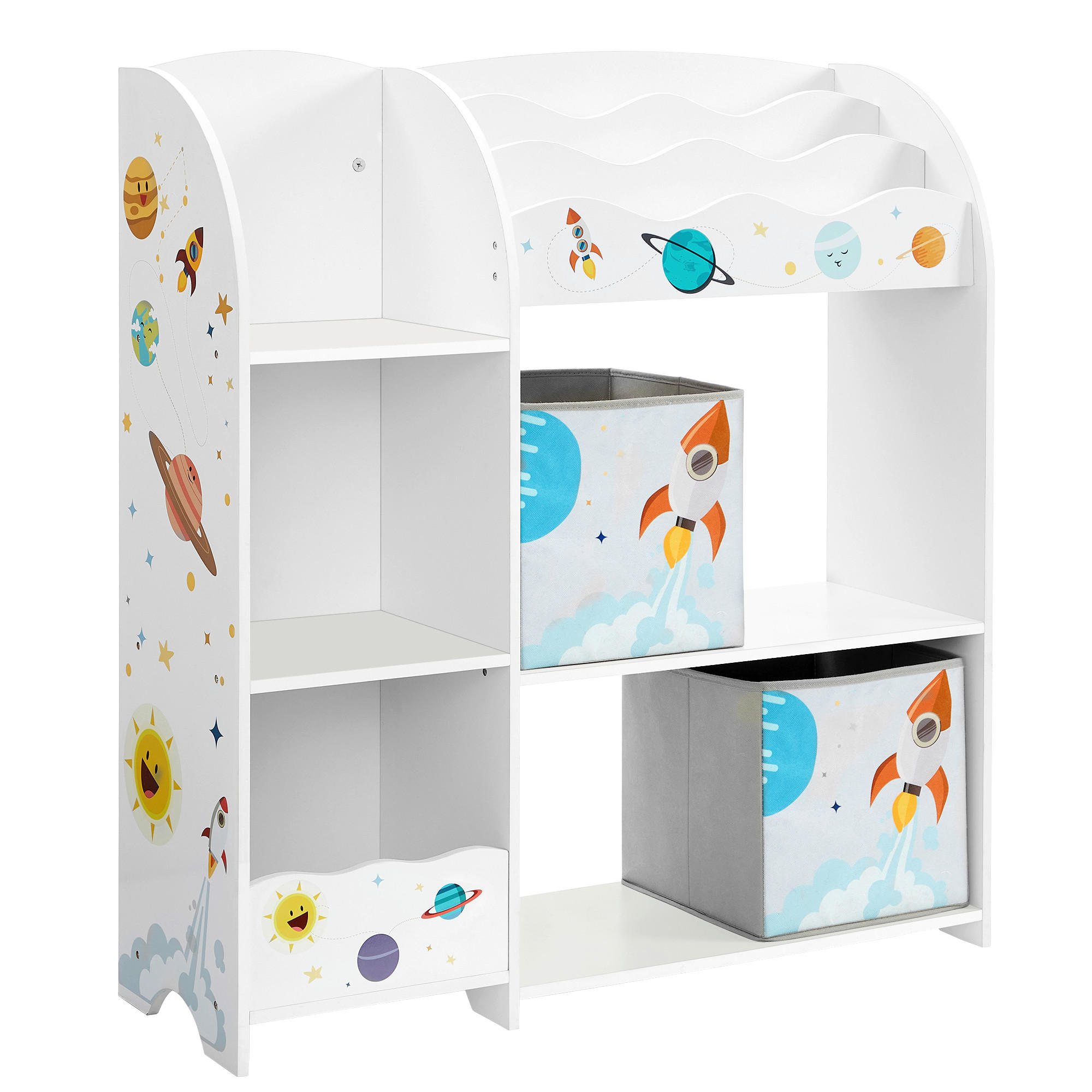 KINDERREGAL Weiß  - Weiß, Basics, Holzwerkstoff/Textil (93/100/30cm)