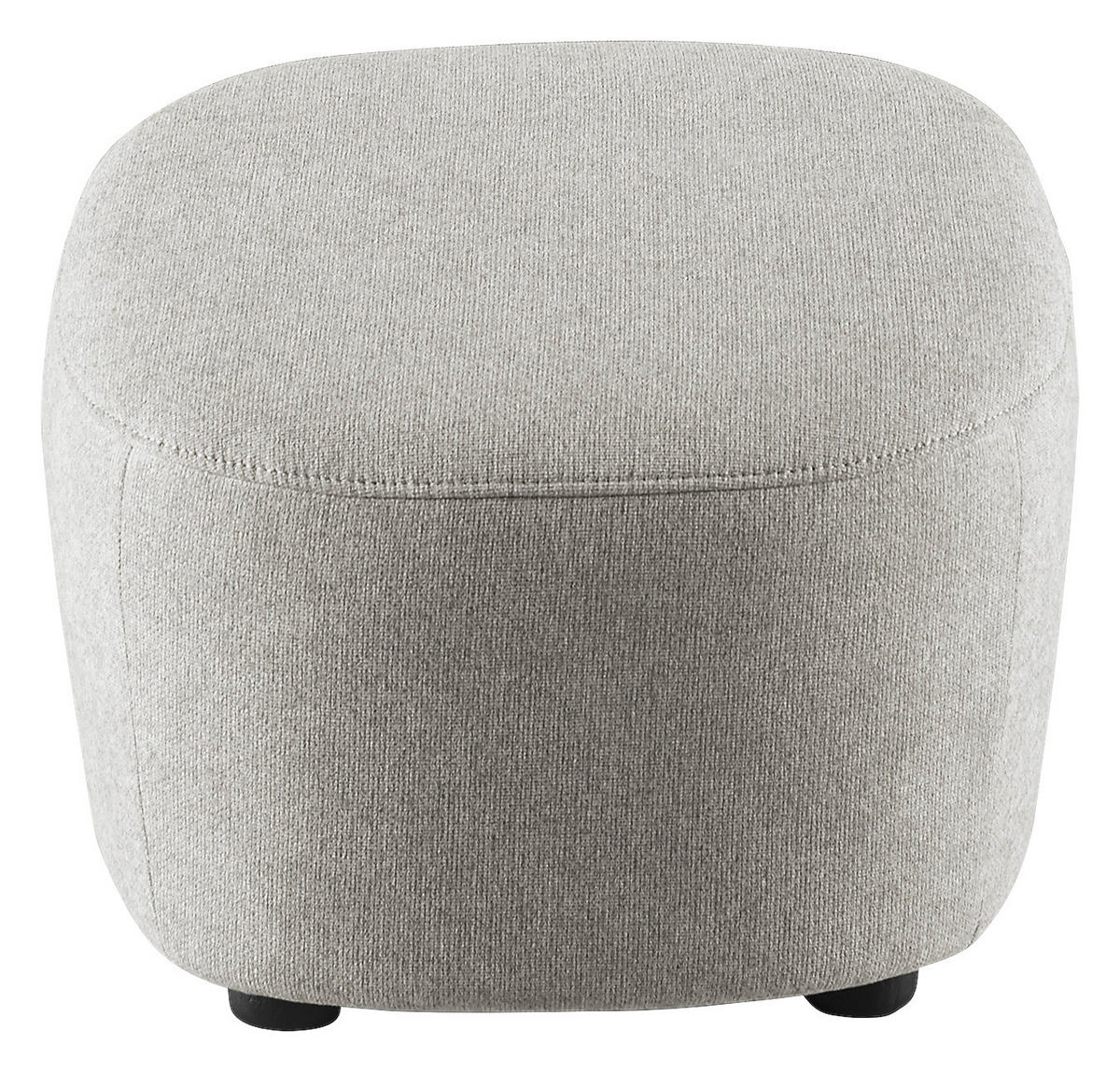 HOCKER Webstoff Hellgrau  - Hellgrau/Schwarz, Design, Kunststoff/Textil (54/41/57cm) - SetOne by Musterring