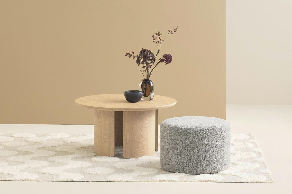 COUCHTISCH 80/80/41 cm Holzwerkstoff einfacher Aufbau, 2 in 1 Gestell  - Eiche Bianco, Modern, Holzwerkstoff (80/80/41cm) - Schöner Wohnen