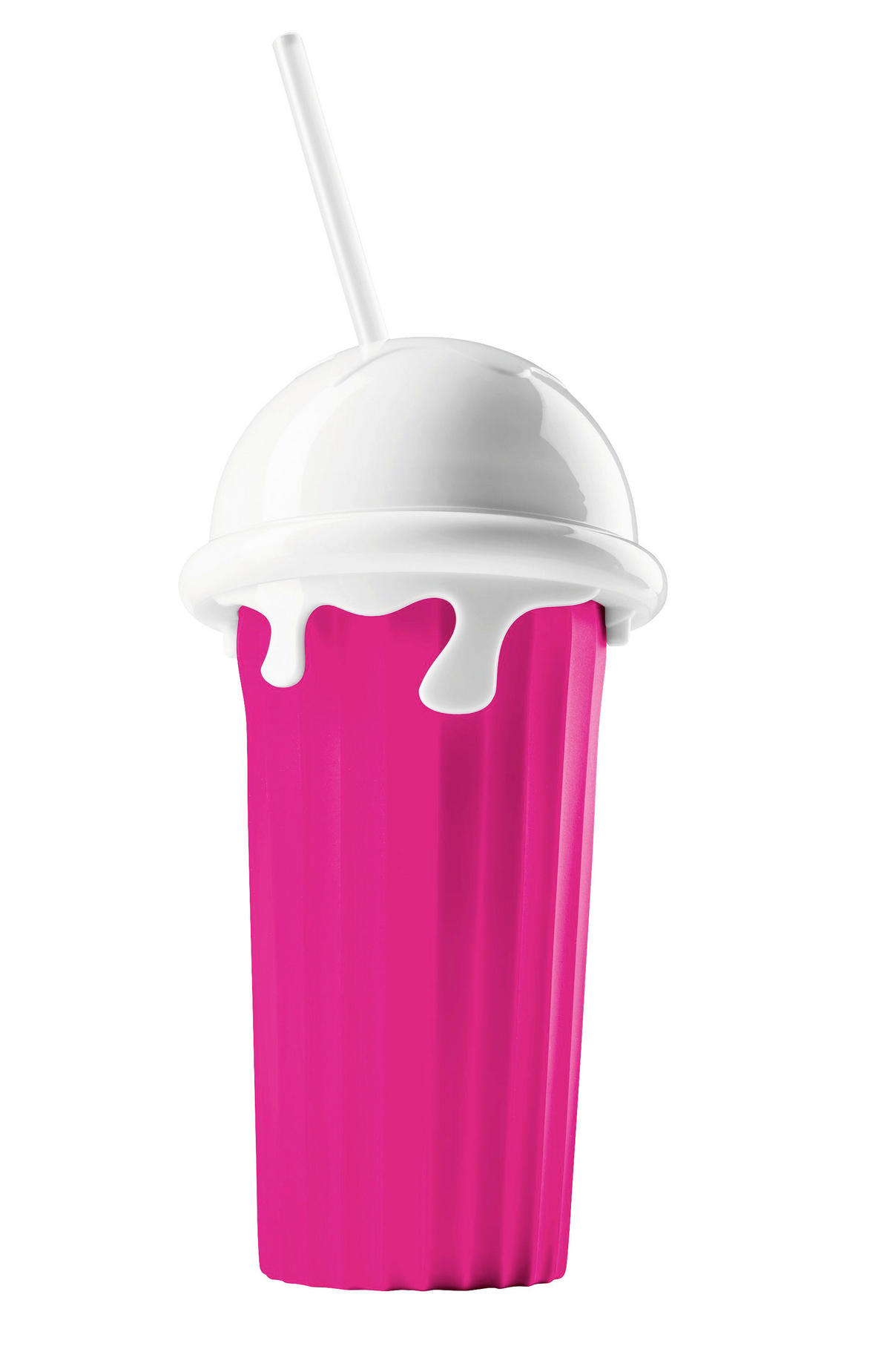 EISBECHER GOURMETmaxx  - Rosa/Weiß, Basics, Kunststoff (330ml) - GOURMETMAXX