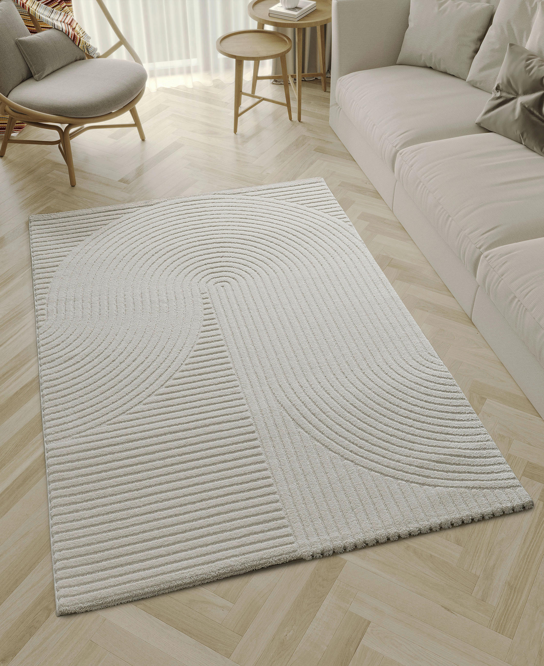 WEBTEPPICH 80/150 cm Elio  - Beige/Creme, KONVENTIONELL, Textil (80/150cm) - Novel