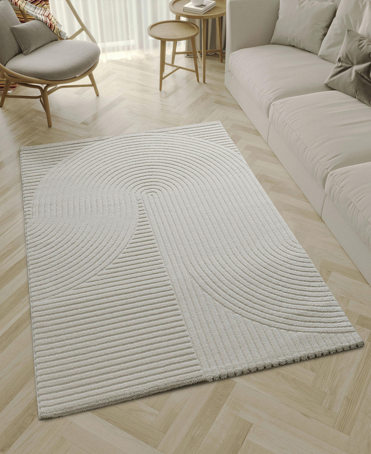 WEBTEPPICH 80/150 cm Elio Creme, Beige  - Beige/Creme, KONVENTIONELL, Textil (80/150cm)